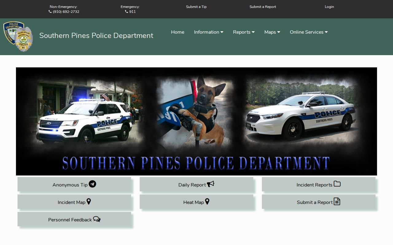 Southern Pines Citizen Connect municipal record interface